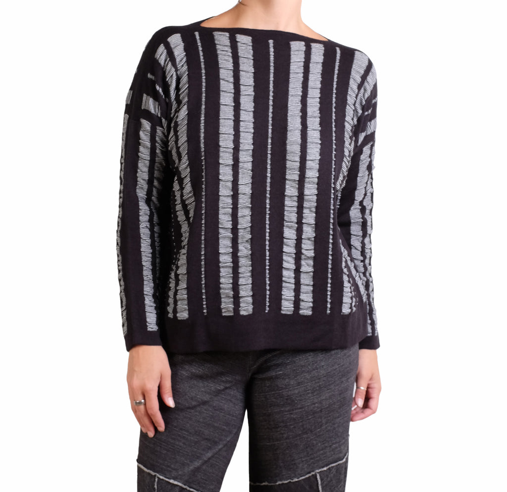 MXM Black/Ivory Stripe Sweater