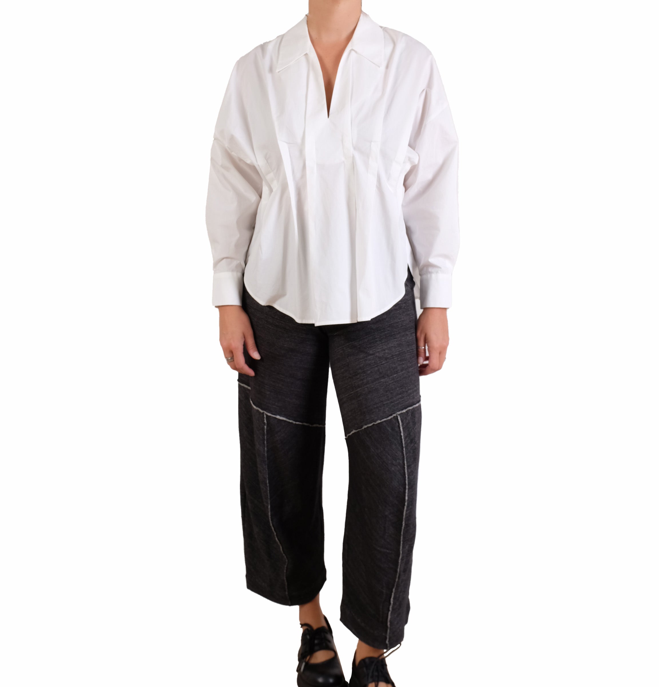 Haako White Pleated Blouse