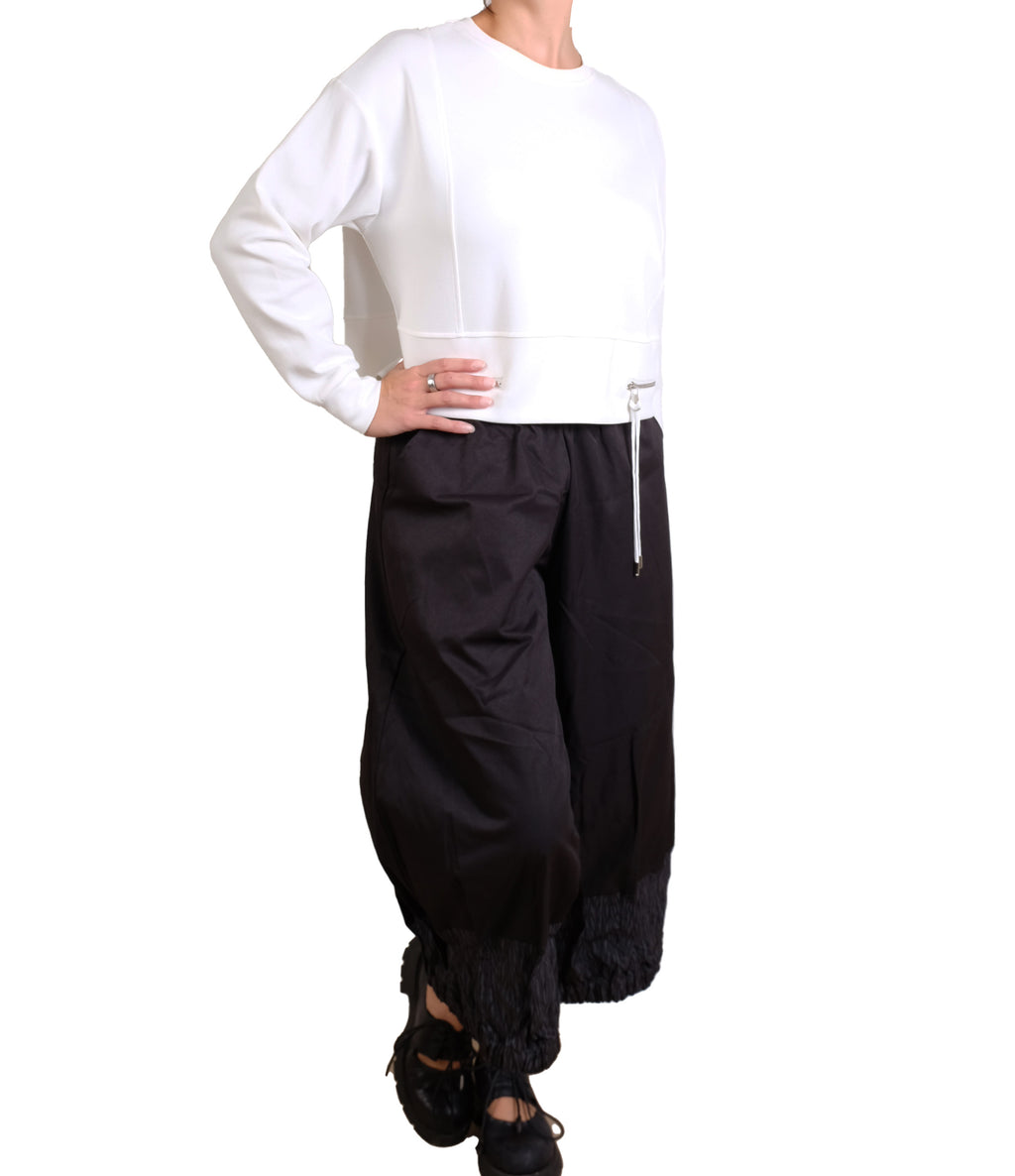 Haako Pants with Printed Ruched Hem