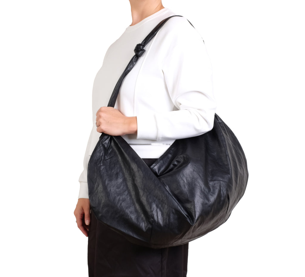 Haako Black Faux Leather Bag