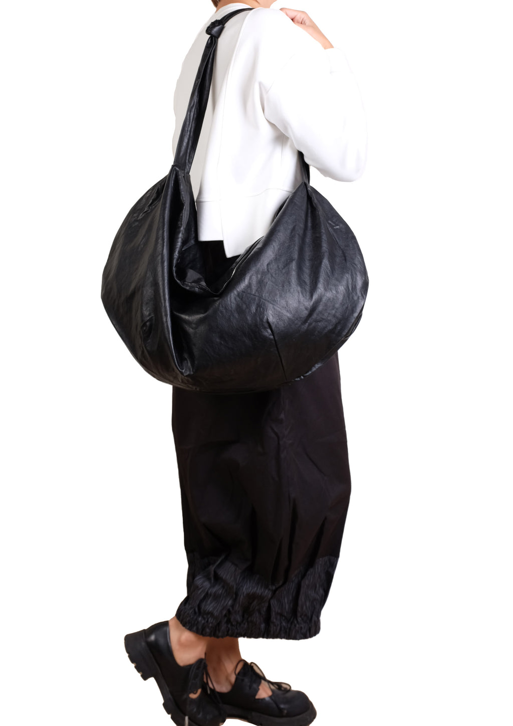 Haako Black Faux Leather Bag