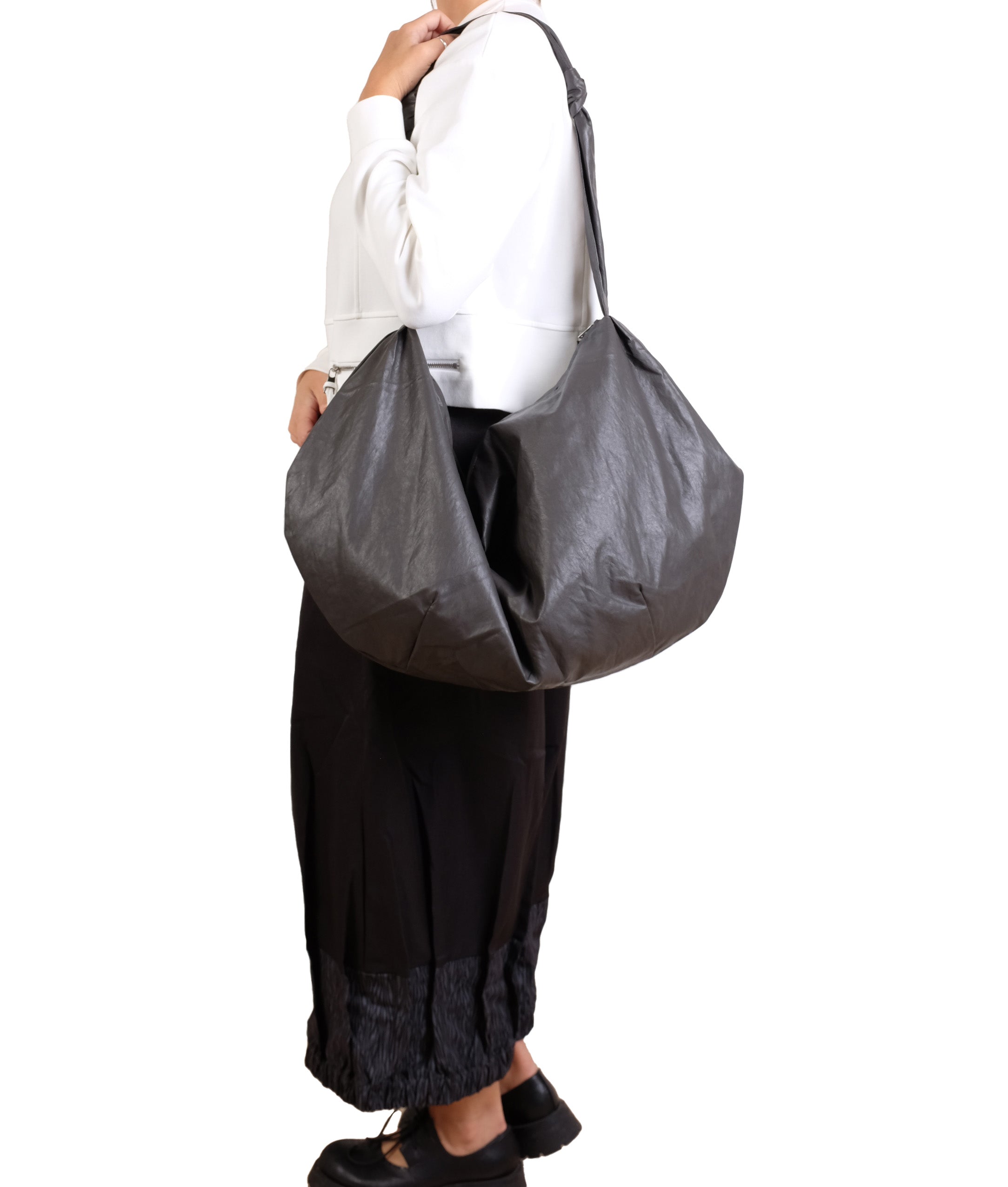 Haako Smoky Brown Faux Leather Bag