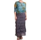 Robin Kaplan Teal/Orange Mesh Cardigan