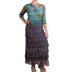 Robin Kaplan Teal/Orange Mesh Cardigan