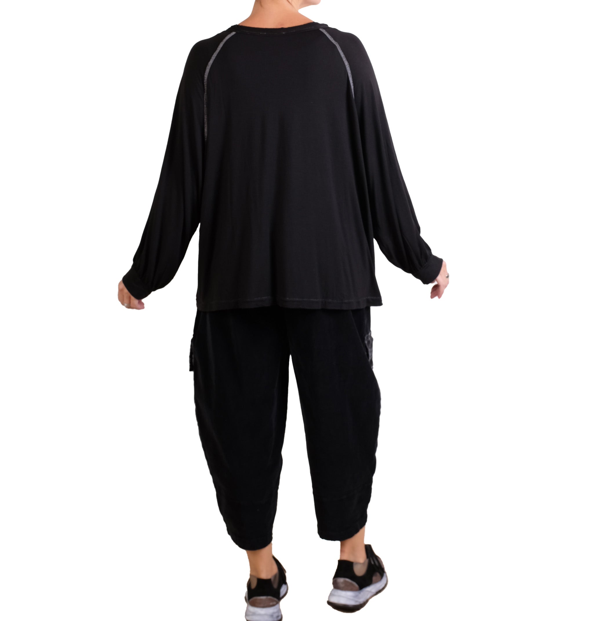 Dress To Kill Black Lycra Baseball Pullover