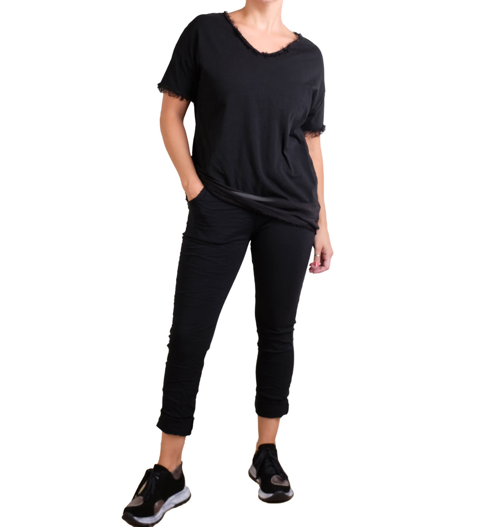 Made In Italy Black Pants