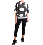 Andrea Geer Funnel X Crop in Black/White