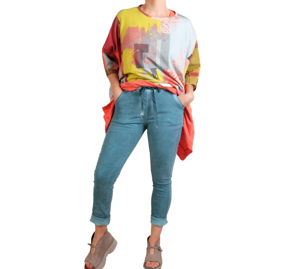 Made In Italy Teal Pants