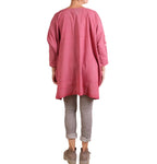 KQ One Size Red Cotton Ikat Top