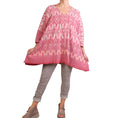 KQ One Size Red Cotton Ikat Top