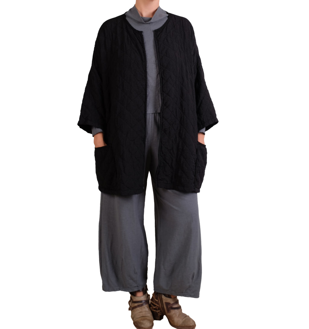 Cutloose One Size Zip Jacket in Black