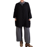Cutloose One Size Zip Jacket in Black