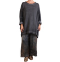Sanctamuerte Grey Cotton Crinkle Tunic