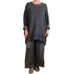 Sanctamuerte Grey Cotton Crinkle Tunic