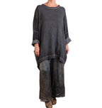 Sanctamuerte Grey Cotton Crinkle Tunic