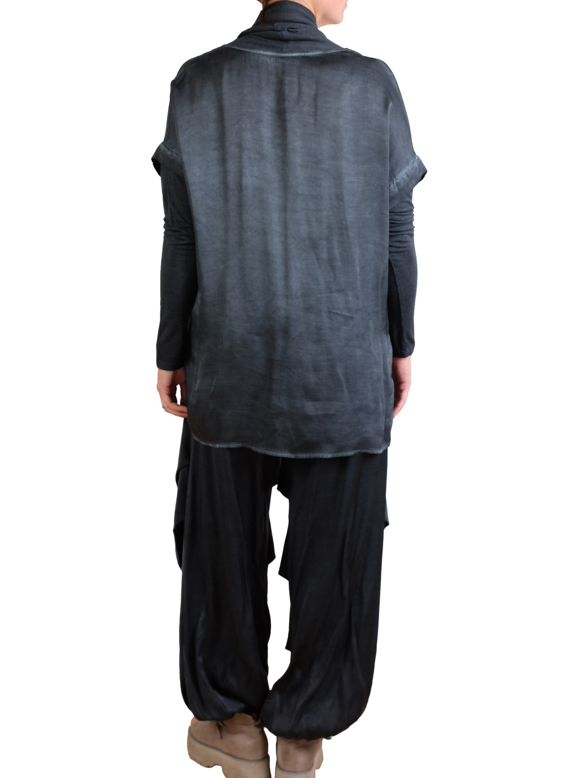 Sanctamuerte Ink Silky Draped Jogger