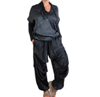 Sanctamuerte Ink Silky Draped Jogger