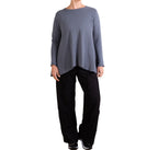 Gerties Double Layer Long Angel Top In Dusty Denim