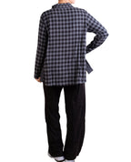 Gerties Check Placket Gusset Shirt in Dusty Denim