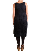 Gershon Bram Mesh Sleeveless Dress in Black