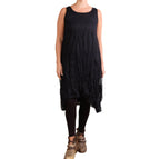 Gershon Bram Mesh Sleeveless Dress in Black