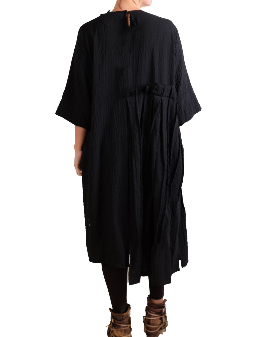 Gershon Bram Black Dress with Ruffle