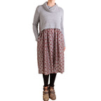Gershon Bram Sweatshirt Dress with Flocked Dots