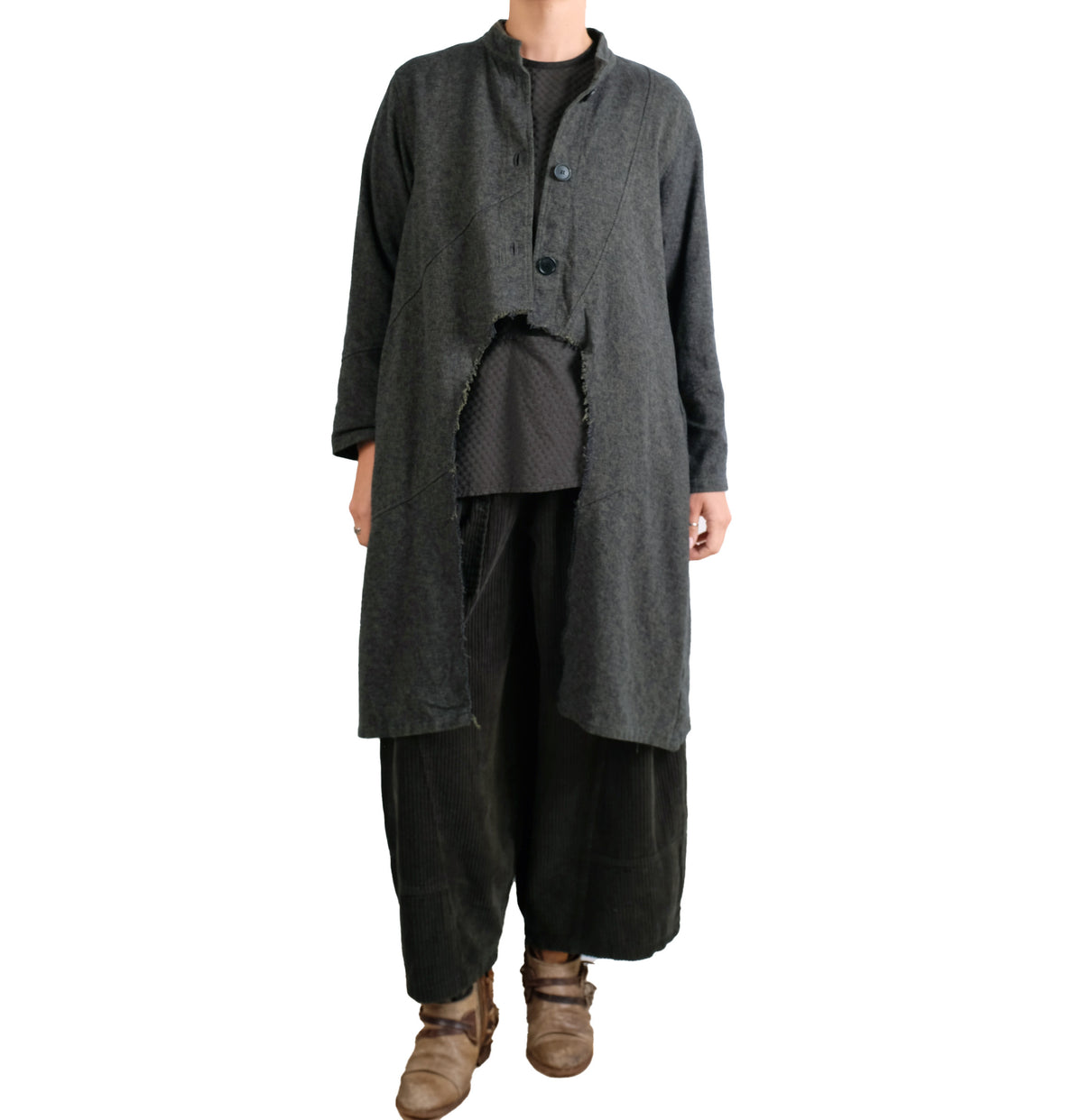 Bodil Long Tweed Jacket In Juniper