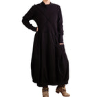 Bodil Long Dress in Black Pepper