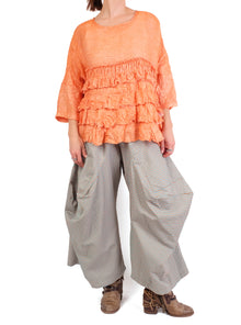  Dress To Kill Orange Crush Ruffle Pullover