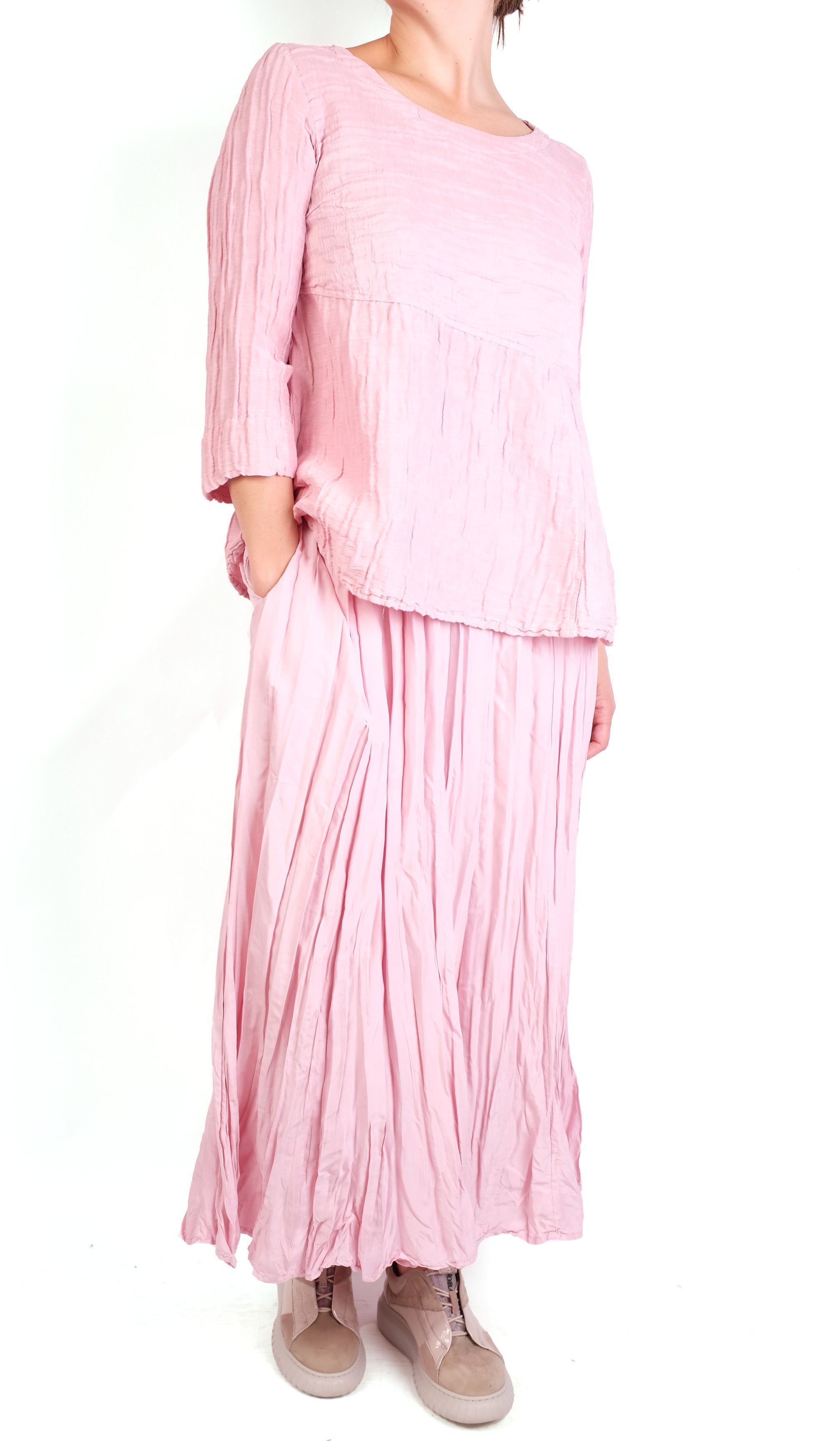 Grizas Pale Pink Silk Skirt