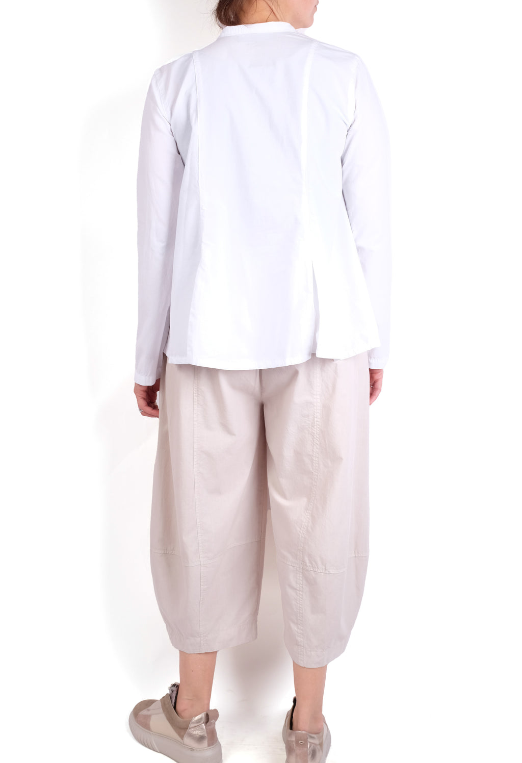 Gerties Inset Box Pleat Shirt in Chalk
