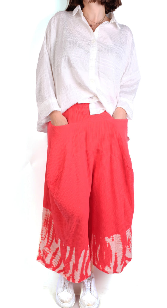 Dress To Kill Cherry Red Stamp Welt Pocket Skort