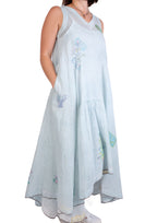 EKA Aqua Sleeveless VNeck Dress