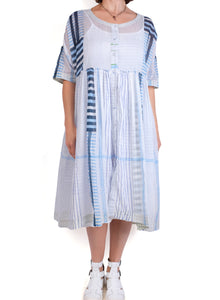  EKA Blue Mix Stripe Dress