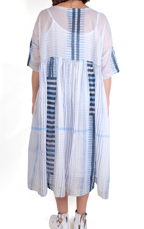 EKA Blue Mix Stripe Dress