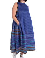 EKA Indigo Sleeveless Hand Painted Dress