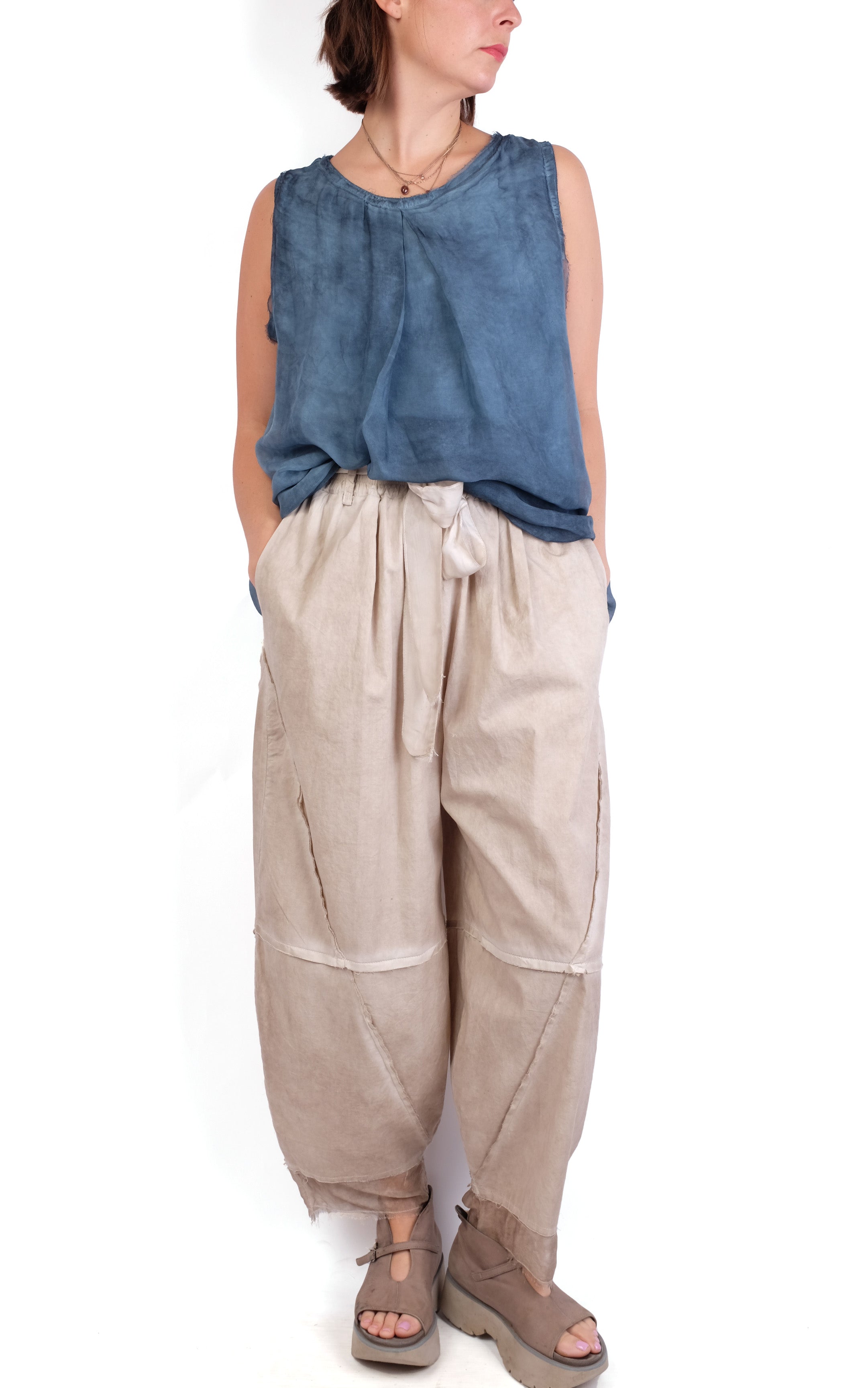 Sanctamuerte Barrel Hem Pant In Sand