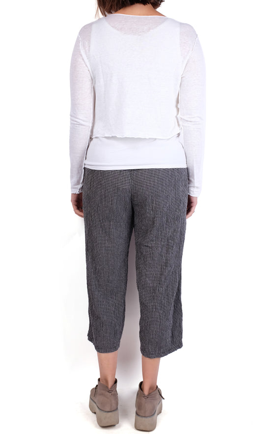 Cutloose Crop Cardigan In White