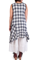 Bodil Short Dress with Ties in Midnight