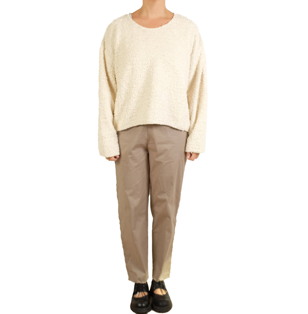 Privatsachen Menschon Fuzzy Pullover in Schnee