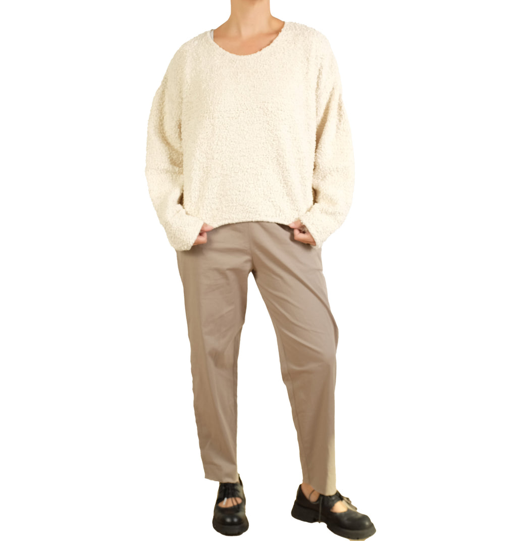 Privatsachen Menschon Fuzzy Pullover in Schnee