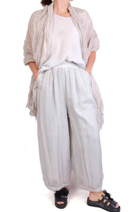 Baci Elastic Waist Harem Pant in Ice