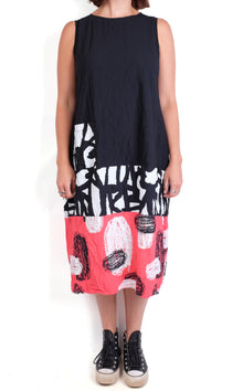 Chalet Rosalind Dress in Black/Script/Koi