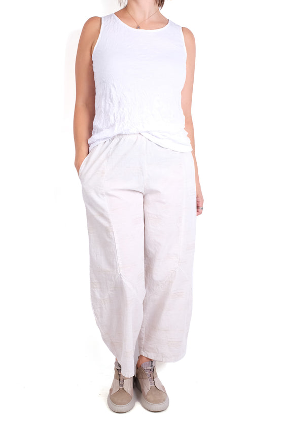 Cutloose Barrel Crop Pant in Laundered Mini Stripe