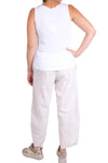 Cutloose Barrel Crop Pant in Laundered Mini Stripe