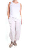 Cutloose Barrel Crop Pant in Laundered Mini Stripe