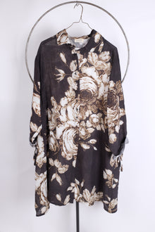  T2T Krista Larson Brown Rose Print Duster One Size