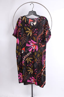  T2T Gudrun Sjoden Black w/ Print Dress Large