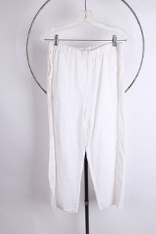  T2T Cutloose White Linen Pants Medium